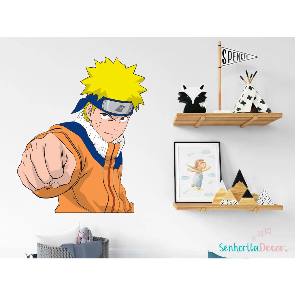 adesivo de parede Naruto Kakashi Minato Sasuke