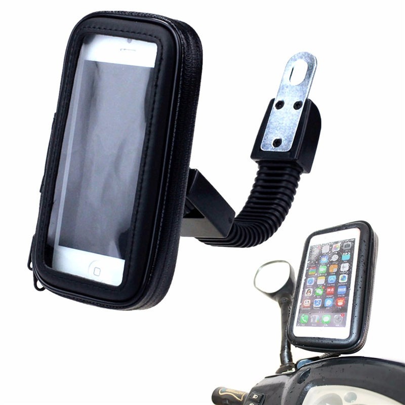 Suporte De Celular Para Motos Fixacao No Retrovisor Com Capa em Oferta na Shopee