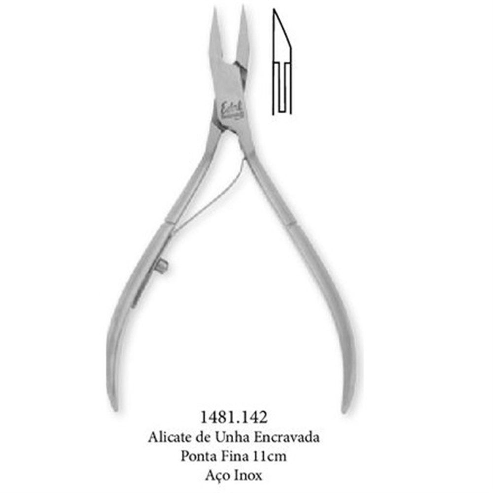 Alicate Unha Encravada Edel Solingen Ponta Fina A Inox 11cm