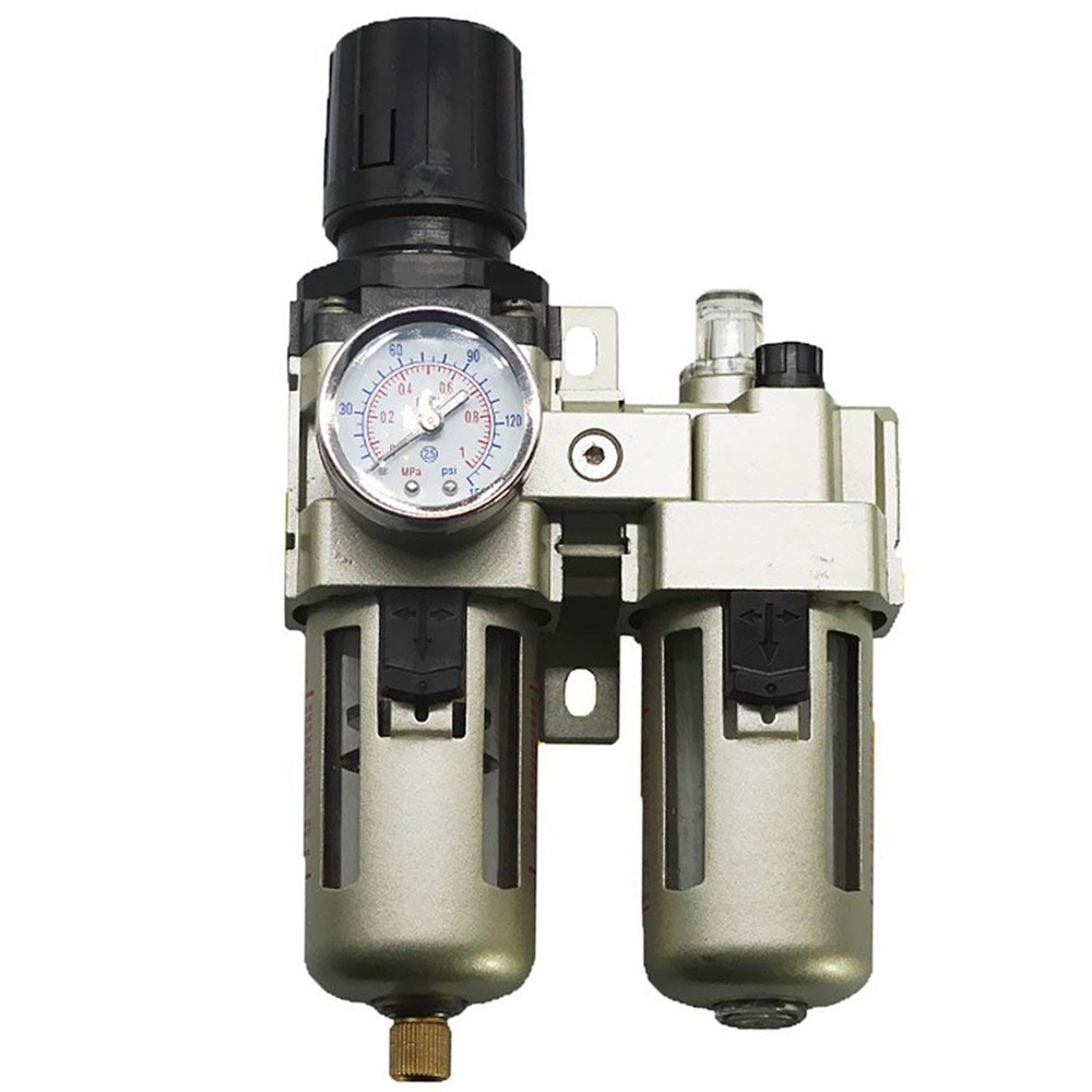 Filtro de Ar Regulador Lubrificador Manômetro 3/8 para Compressor de Ar GT557 Lorben