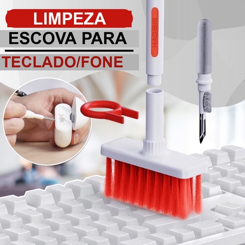 Kit Escova De Limpeza 5 em 1 Teclado Fone de Ouvido Multiuso