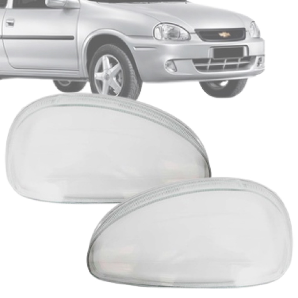 Par Lente Lisa Acrilico Farol Corsa  2000 2001 A 2002