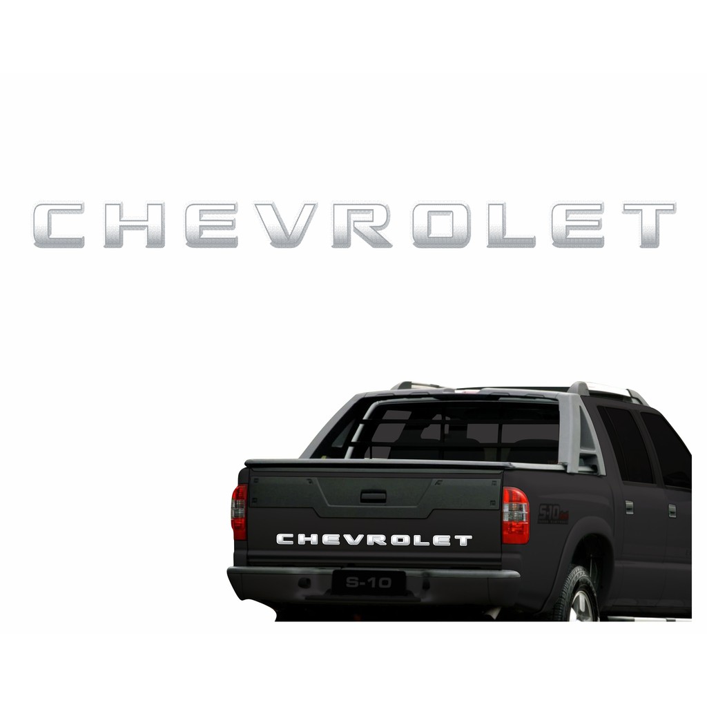 Adesivo Chevrolet S10 S-10 2009 Tampa Traseira Prata R250