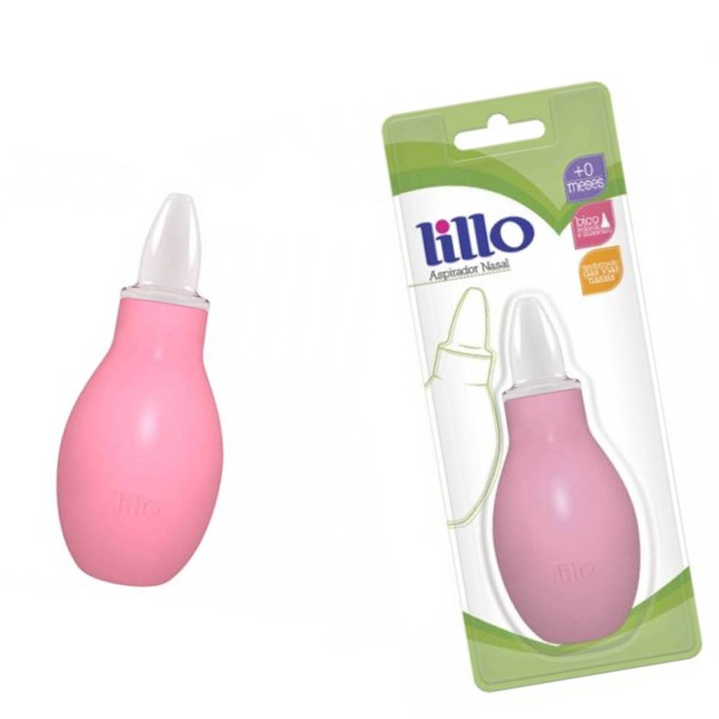 Detalhes do Aspirador Nasal Infantil Com Bico Anatômico Rosa - Lillo