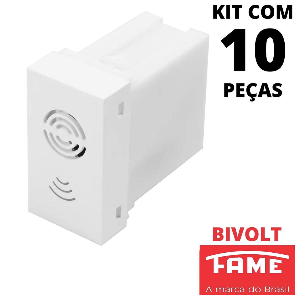 10un Módulo De Cigarra Bivolt Serie Modulare, Evidence, Blanc Mais FAME