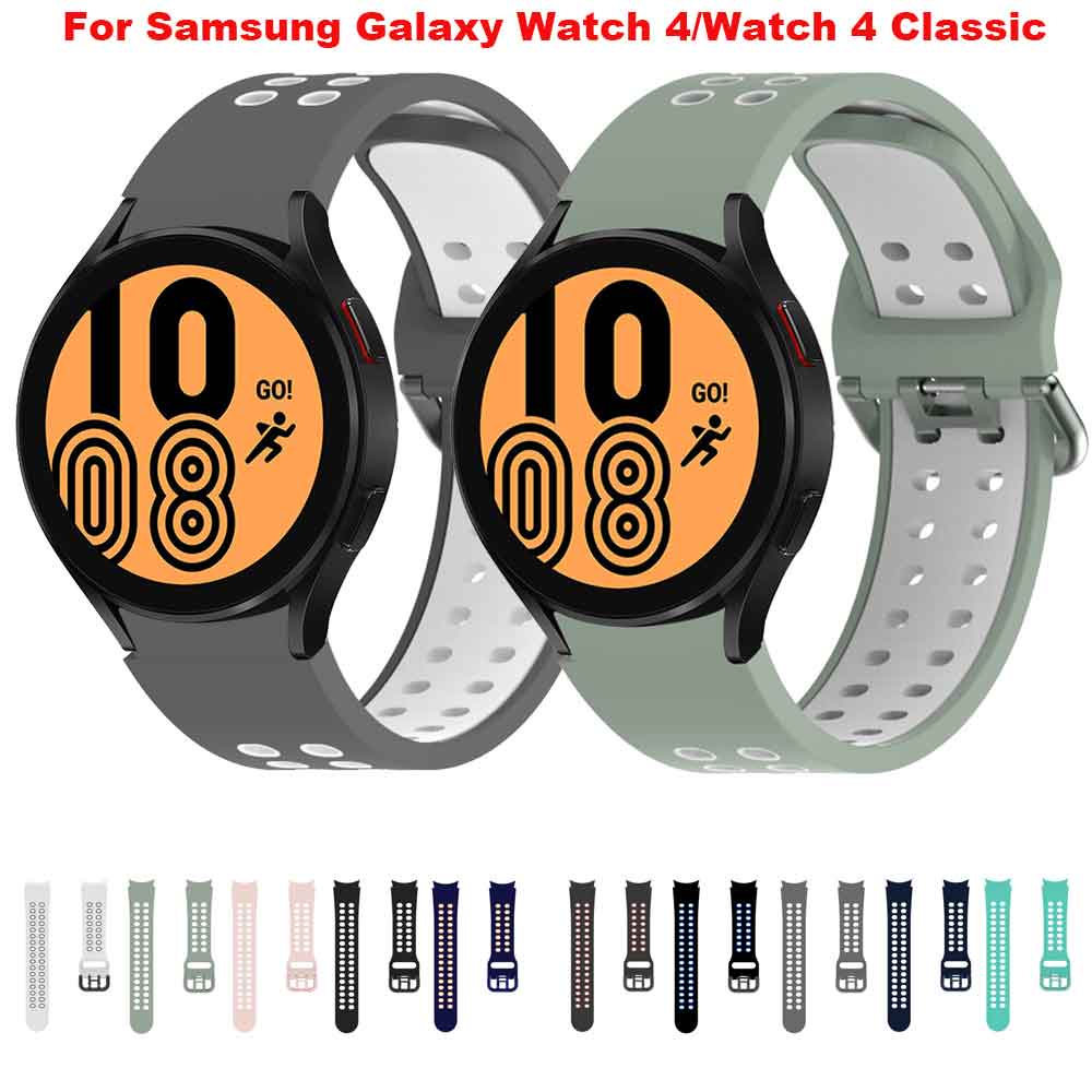 Pulseira De Relógio Para Samsung Galaxy Watch 4 Classic 46mm 42mm Smartwatch Inteligente Silicone 44mm 40mm