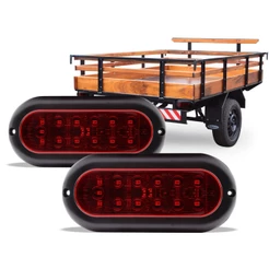 Par De Lanterna Traseira Led Selada Carretinha Reboque Jet Ski Barco Universal 12 Volts