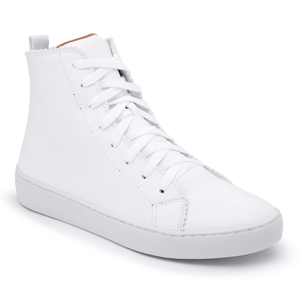 Tênis Botinha Cano Alto Casual/Treino Branco Basic Tik Tok