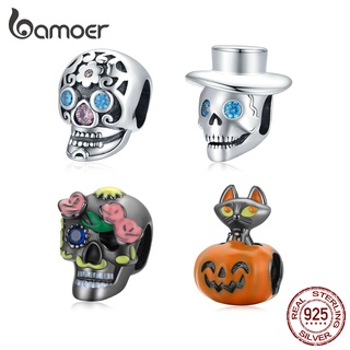 Bamoer 100% Prata Esterlina 925 Série Halloween Charme 4 Tipos Fit Pulseira Diy Fazer Jóias Acessórios De Moda Bsc522