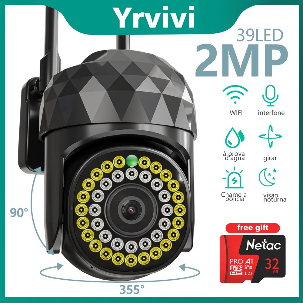 Camera Seguranca Wifi camera de segurança sem fio câmera segurança wifi prova d água camera ip wifi externa câmera segurança wifi externa