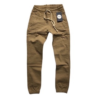 Calça Jogger Bege Juvenil infantil Masculina 4 6 8 10 12 14 e 16 anos