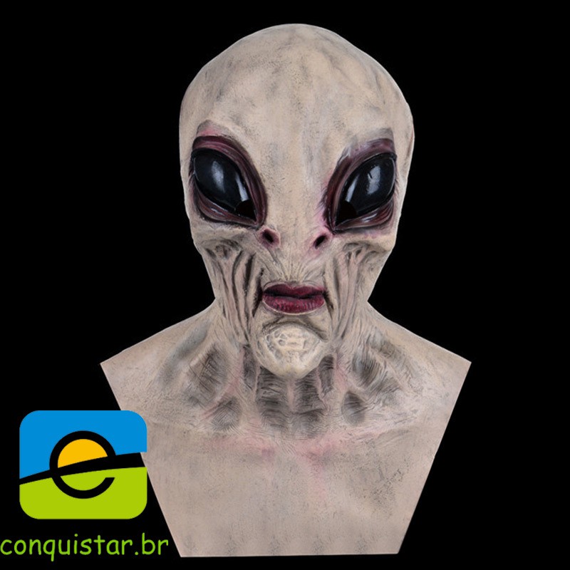 Cabeça De Látex De Alienígenas Para Fantasia De Halloween