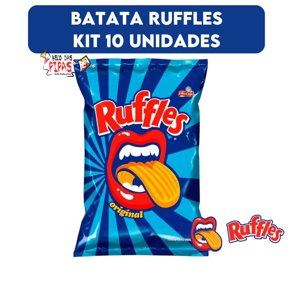 10 Batata Ruffles Original 17g Salgadinho Elma Chips