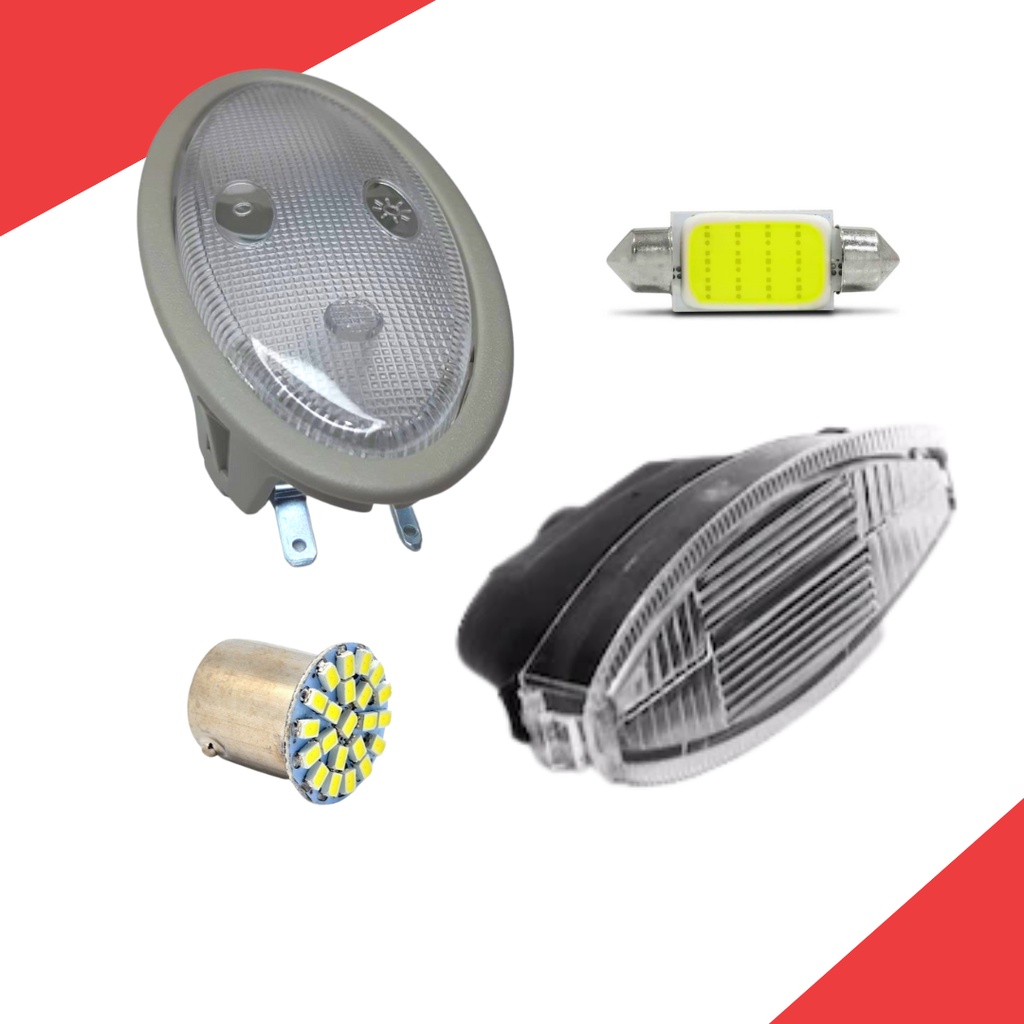 Lanterna Luz De Teto + Placa Com Lampadas Led Celta 2007 2008 2009 2010 2011 2012 2013 em Oferta na Shopee