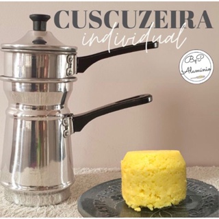 Cuscuzeira individual de ALUMINIO em Oferta na Shopee