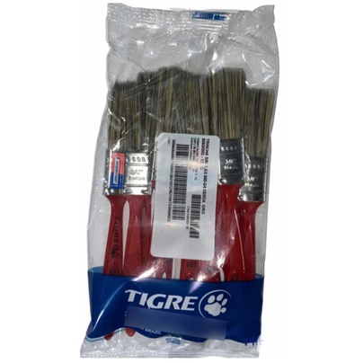 Pincel Trincha P/ Pintura Parede Tigre 12 Pç 3/4 Pol Atacado