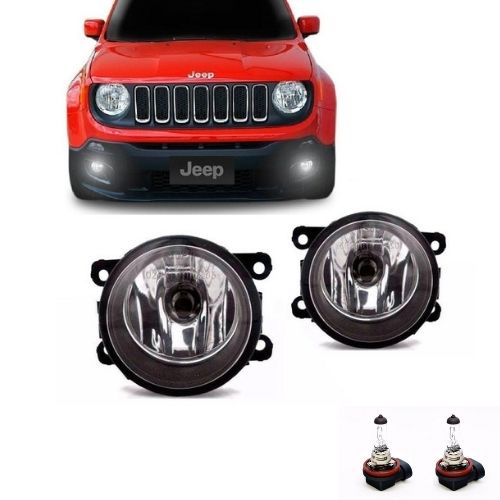 Par Farol Milha Jeep Renegade 2015 2016 2017 2018 + Lâmpada