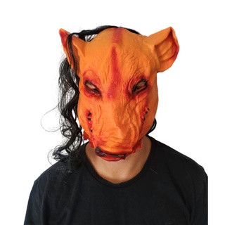 Máscara Cabeça De Porco Jogos Mortais Palmeiras Halloween Jig Saw em Oferta na Shopee