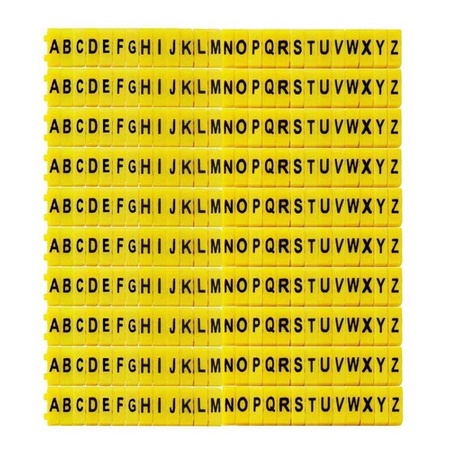 Kit Marcador Fios Cabos Anilhas 260uni Letras A - Z 4-6mm em Oferta na Shopee