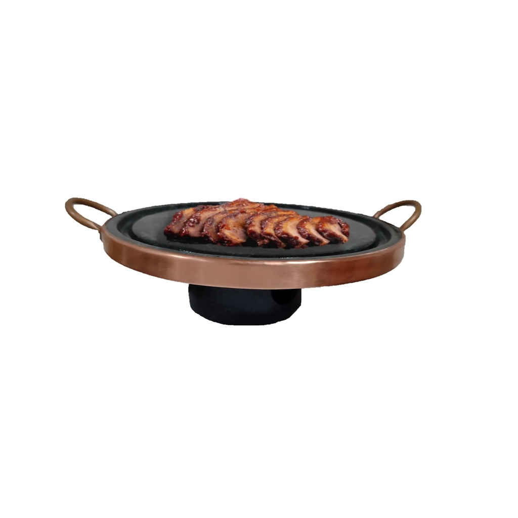Jogo Fondue Grelha/chapa/forma Pizza 27cm Mais Rechaud Pedra Sabão