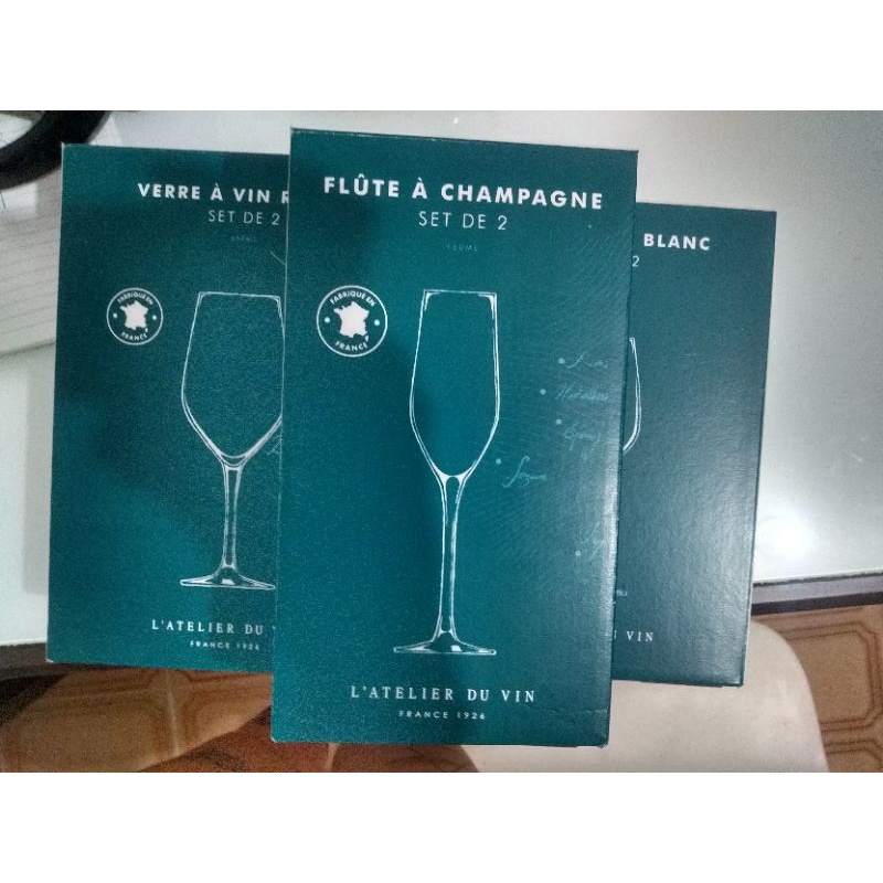 Kit com SEIS taças para Vinho Tinto, Vinho Branco e Champanhe - L'Atelier Du  Vin , | Shopee Brasil