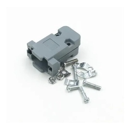 5 Peças - Capa Db9 Kit Curto Cinza Rs232 Serial