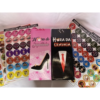 Kit Cofre Hora Da Gravata E Hora Do Sapatinho + 105 Adesivos Gravata e 105 Adesivos Sapatinho em Oferta na Shopee