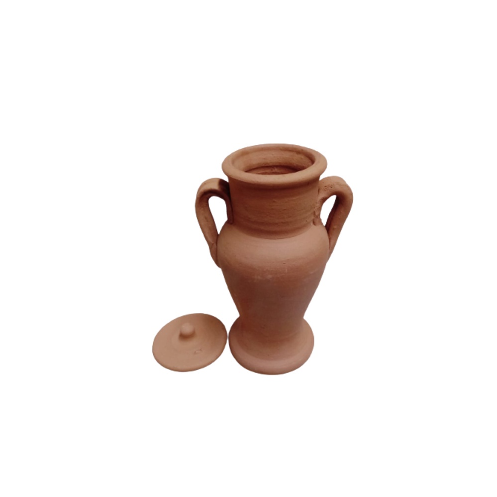 kit  2 Quartinha promomoção com 1 com asa e outra S Asa 13cm de Barro - Zp7