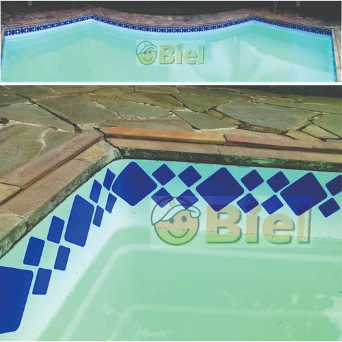 50 Pastilha Adesiva Decorativo Border Faixa Azulejo Piscina