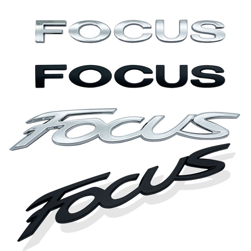 3D ABS Car Letter Rear Bumper Trunk Decals Emblem Badge Sticker For Ford Focus Logo MK1 MK2 MK3 MK4 Fiesta Ranger