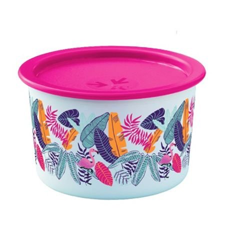 Tupperware Mini Instantânea Slim Flamingo Tropical 575 ml