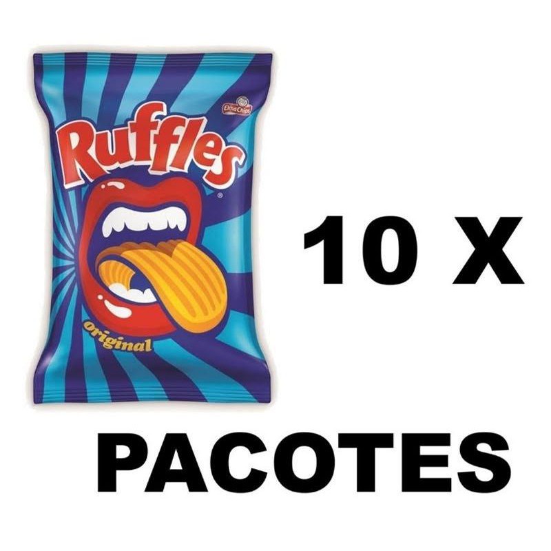 Kit 10 unidades Salgadinho Batata Ruffles 17g - Agora com menor preço da Shopee!