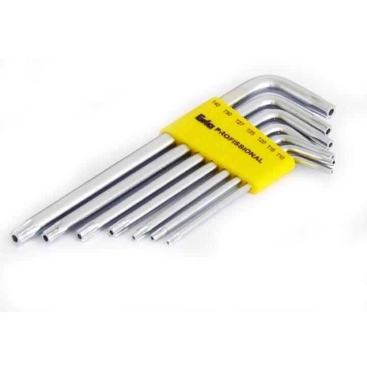 Jogo de Chave Torx com 7 Peças T10 à T40 8QG c/ Guia EDA em Oferta na Shopee