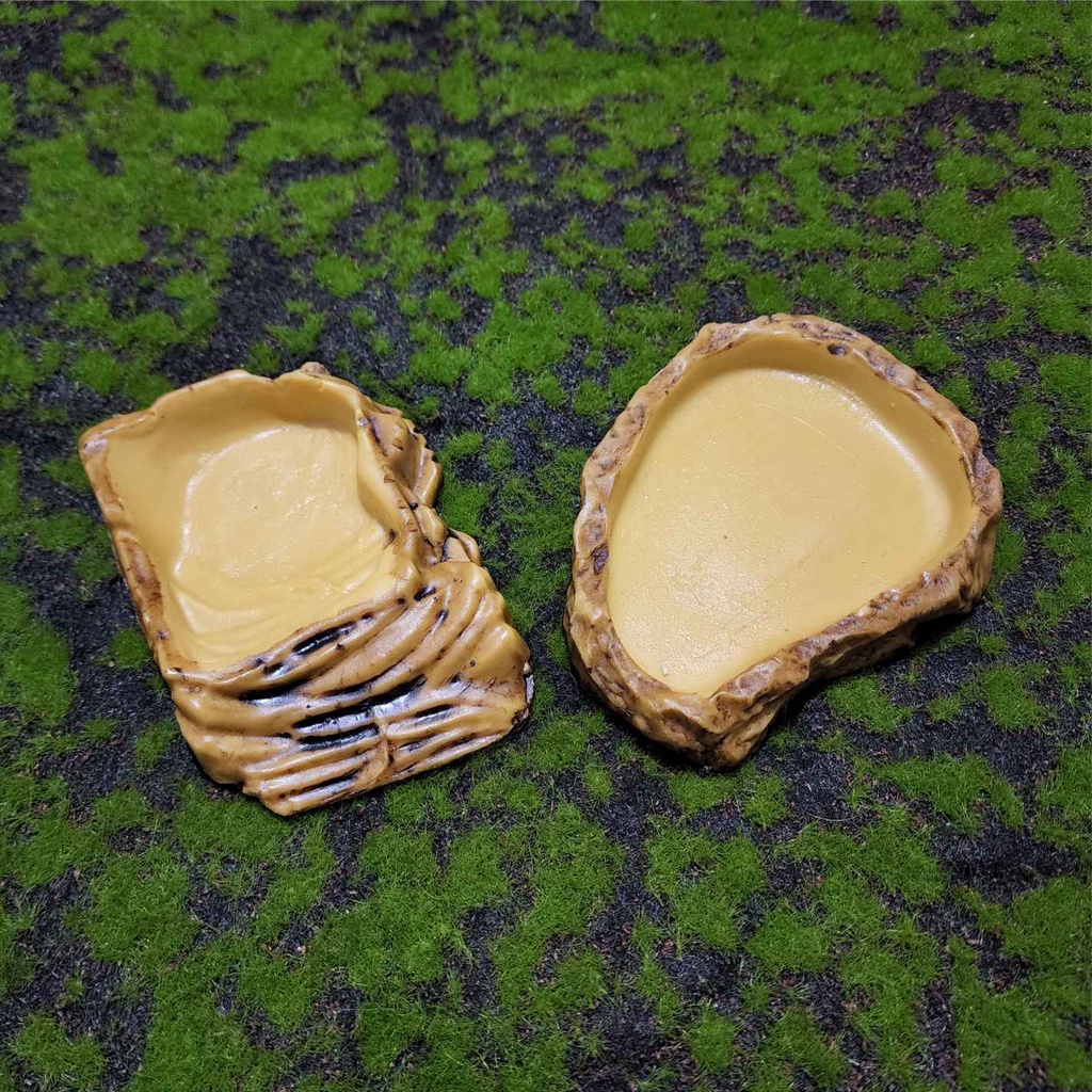 CR001 + CR002, Kit PEQUENO Comedouro e Bebedouro Para Repteis, Jabuti, Tartaruga, Filhote, Pogonas baby,  Reptmania em Oferta na Shopee