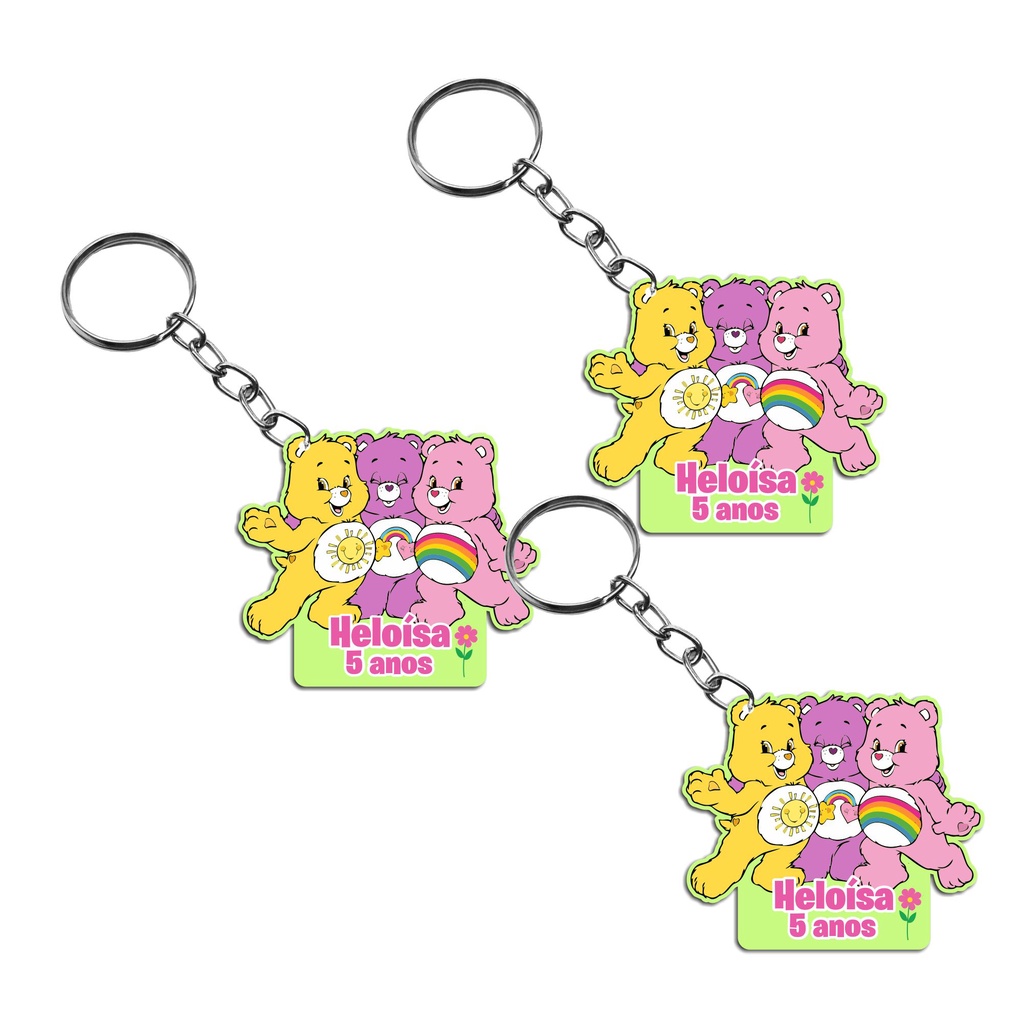 Chaveiro Lembrança Ursinhos Carinhosos personalizado