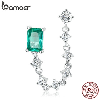 (1 Peça) Brinco Bamoer S925 Prata Moda Zircônio Furo Duplo Corrente Orelha Feminina Punho Feminino Jóias Presente em Oferta na Shopee