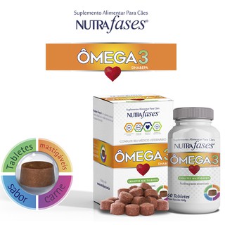 Nutrafases Ômega 3 168g C/ 60 Tabletes - Suplemento Alimentar P/ Cães em Oferta na Shopee