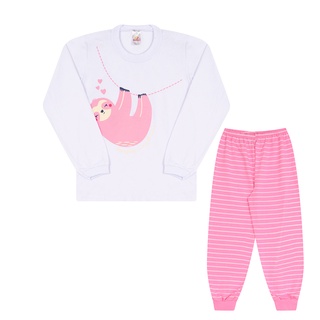 Pijama Infantil Menina Roupas Feminina Manga Longa Inverno