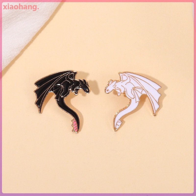 Broches De Lapela Com Desenho De Dinossauro Preto E Branco/Pins/Animais/Emblemas/Acessórios/Bijuteria/Presentes Para Amigos