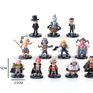 12pçs/kit Bonecos One Piece Boneco Anime Actio Figure Fantasia Enfeites Luffy Zoro Nami Usopp Sanji Tony Chopper Robin boneco Brinquedos