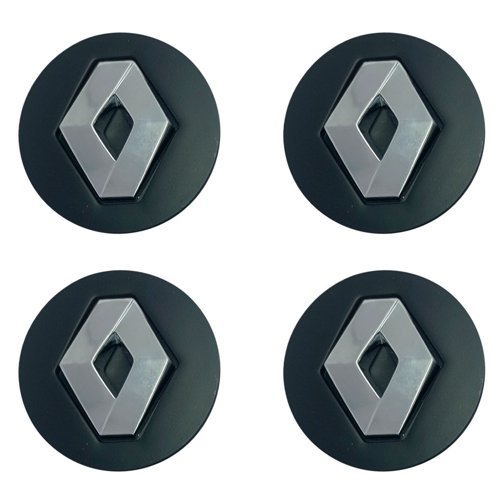 Jogo 4 Calota Central Roda Renault Clio Sandero Duster 55mm