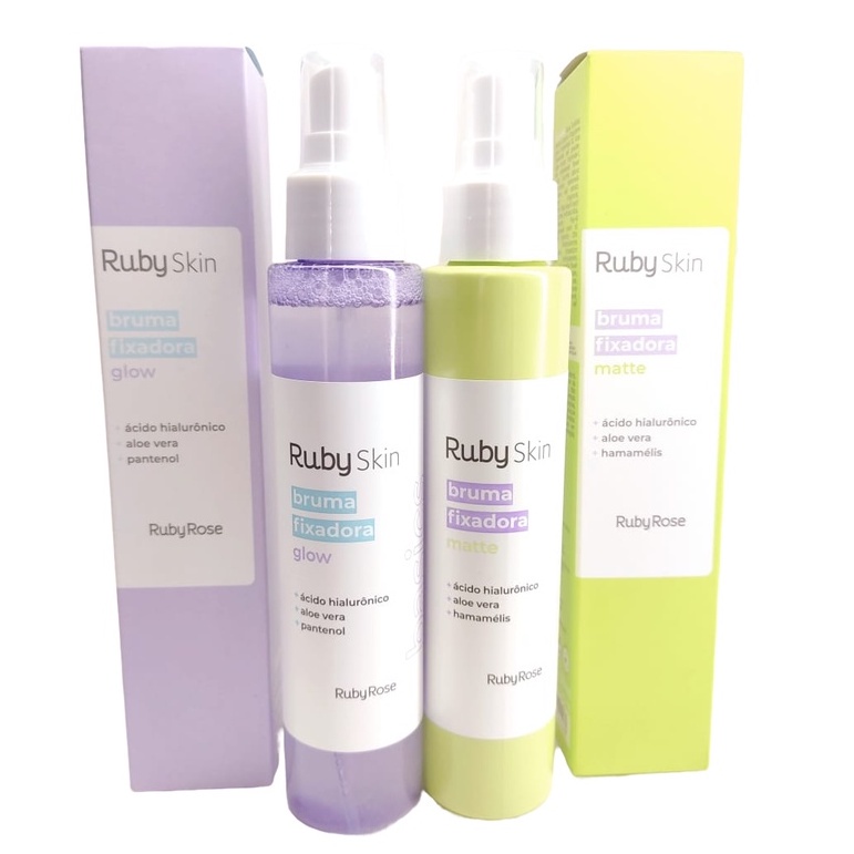 Bruma Facial Fixadora Glow e Matte Basics Ruby Rose | Shopee Brasil