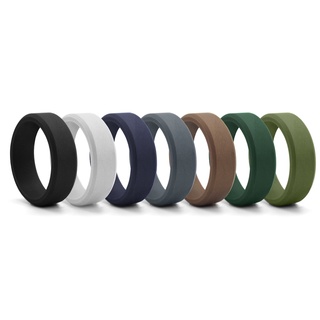 Fasion 8mm Largura Anel De Silicone Esportivo Hipoalergênico Dedo Macio Para Homens E Mulheres (1PC)