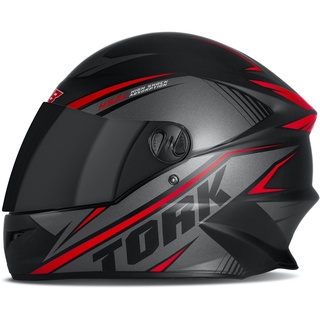 Capacete Feminino R8 Pro Vermelho Tam. 60 Com Viseira Fumê
