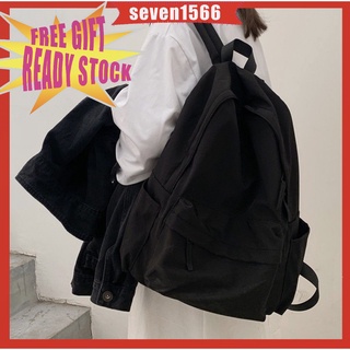 Mochila Estilo Acadêmico Simples De Cor Sólida Japonesa Casual Para Estudantes 2024