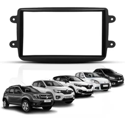 Moldura Central Painel 2 Din Renault Kwid Duster Sandero Oroch Captur Logan Dvd 2 Din Multimidia