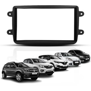Moldura Central Painel 2 Din Renault Kwid Duster Sandero Oroch Captur Logan Dvd 2 Din Multimidia em Oferta na Shopee