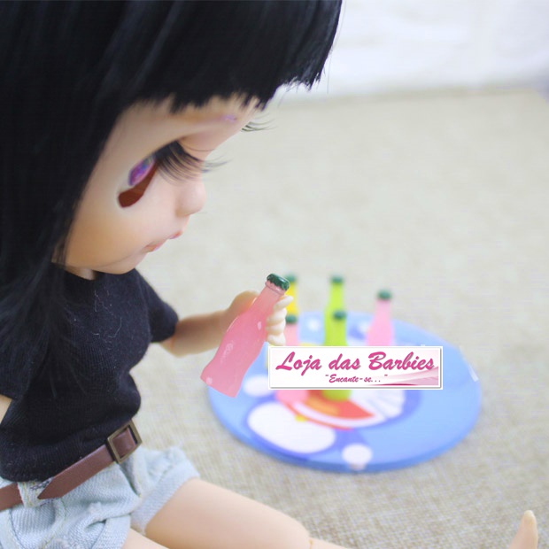 Garrafa Miniatura P/ Boneca BLYTHE Pullip Licca Pure Neemo Móveis Acessórios Bebida Refrigerante Garrafinha Maquete