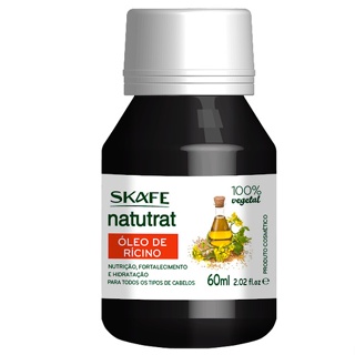 Óleo de Rícino 100% Vegano Natutrat 60ml - Skafe em Oferta na Shopee