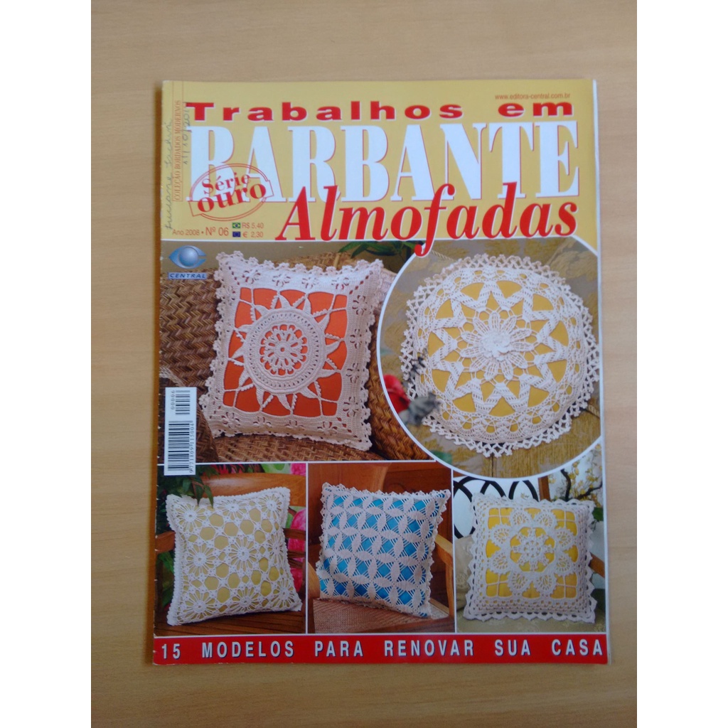 Revista Bordado Moderno 6 Barbante Almofada Decoração 968p